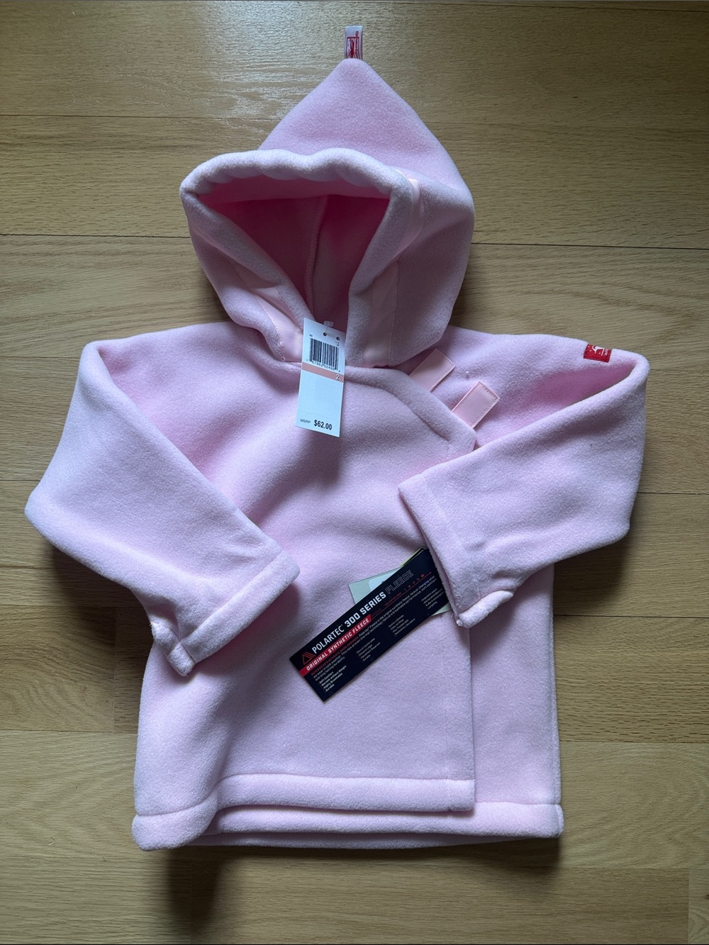 Kids Pink Hooded Fleece Pullover - Cozy Hooded Sweatshirt
